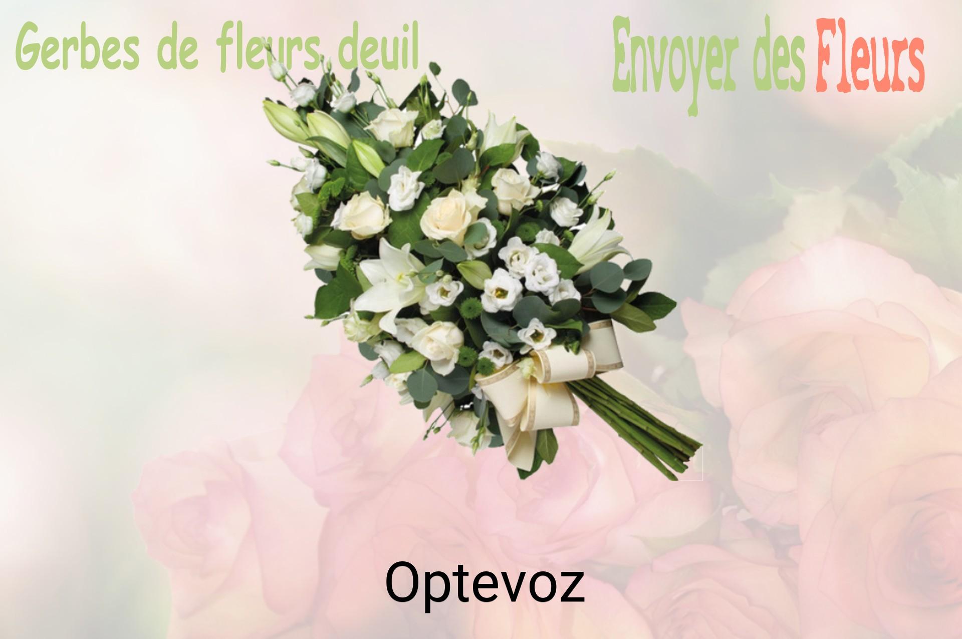 Gerbe de fleurs de deuil livrée à Optevoz